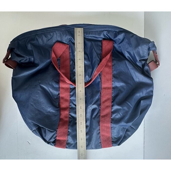 Vintage Pierre Cardin Paris New York Weekender Duffle Bag Tote Bag Navy Blue - Picture 8 of 8